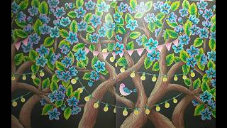 Twilight Garden by Maria Trolle | Prisma colored pencils | WIP