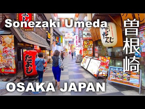 Osaka, Sonezaki Ohatsutenjin-dori Shopping Street - Tsuyu no Tenjinja [4K] POV