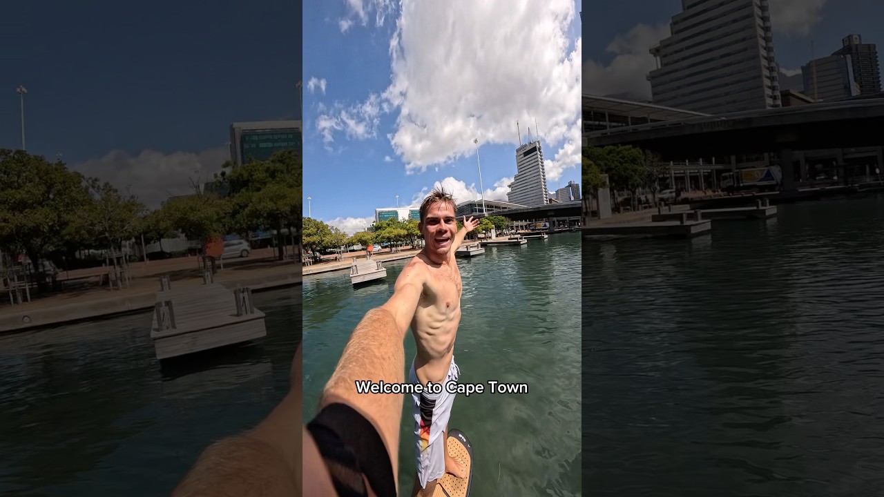Made it through 6 7 bridges until I crashed ‍ #watersports #capetown #surf #pov #extremesports