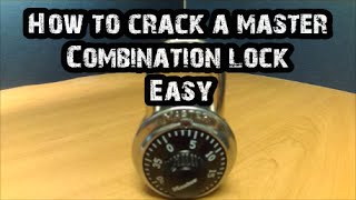 How To Crack a Master Lock Combination Lock EASY