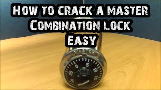 How To Crack a Master Lock- Combination Lock- EASY   🔴