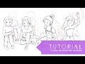 Tutorial ۰•●Aprende a dibujar 4 tipos de poses!●•۰ #3 Personajes sentados