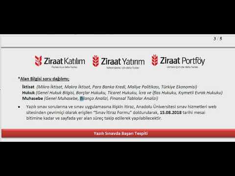 ZİRAAT FİNANS GRUBU UZMAN YARDIMCISI konu dağılımı, ziraat bankası finans uzmanı sıanvı,