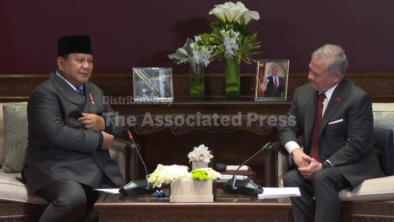 Indonesia's president receives royal welcome in Amman, comments on Gaza and US Board of Peace