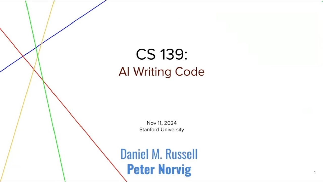 #14 - CS 139 - AI programming (Peter Norvig)