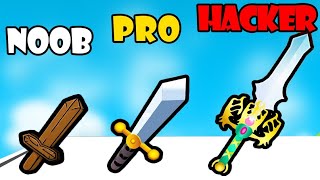 NOOB vs PRO vs HACKER in Sword Clash Run Part 2