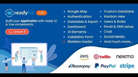 ReadyKit -  Admin & User Dashboard Templates (with functionality) for Laravel + Vue App Development