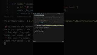 Python Project | Beginner Python Project #shortsvideo #shorts #python #coding #shortvideo #shots