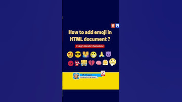 How to add emoji in HTML document.    #shorts #shortsfeed #html5 #emoji