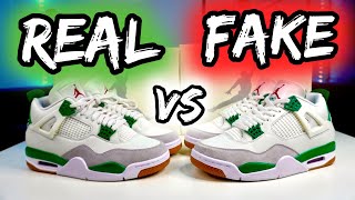 ⚠️REAL vs FAKE (REPLICA,UA) JORDAN 4 SB PINE GREEN ⚠️ APRENDE A DISTINGUIRLAS!