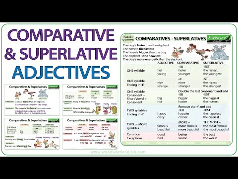 Comparative and Superlative Adjectives - English Grammar Lesson