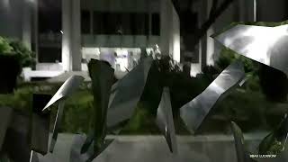 BBAU LUCKNOW : A NIGHT OUTSIDE VIEW OF CENTRAL LIBRARY BABASAHEB BHIMRAO AMBEDKAR UNIVERSITY