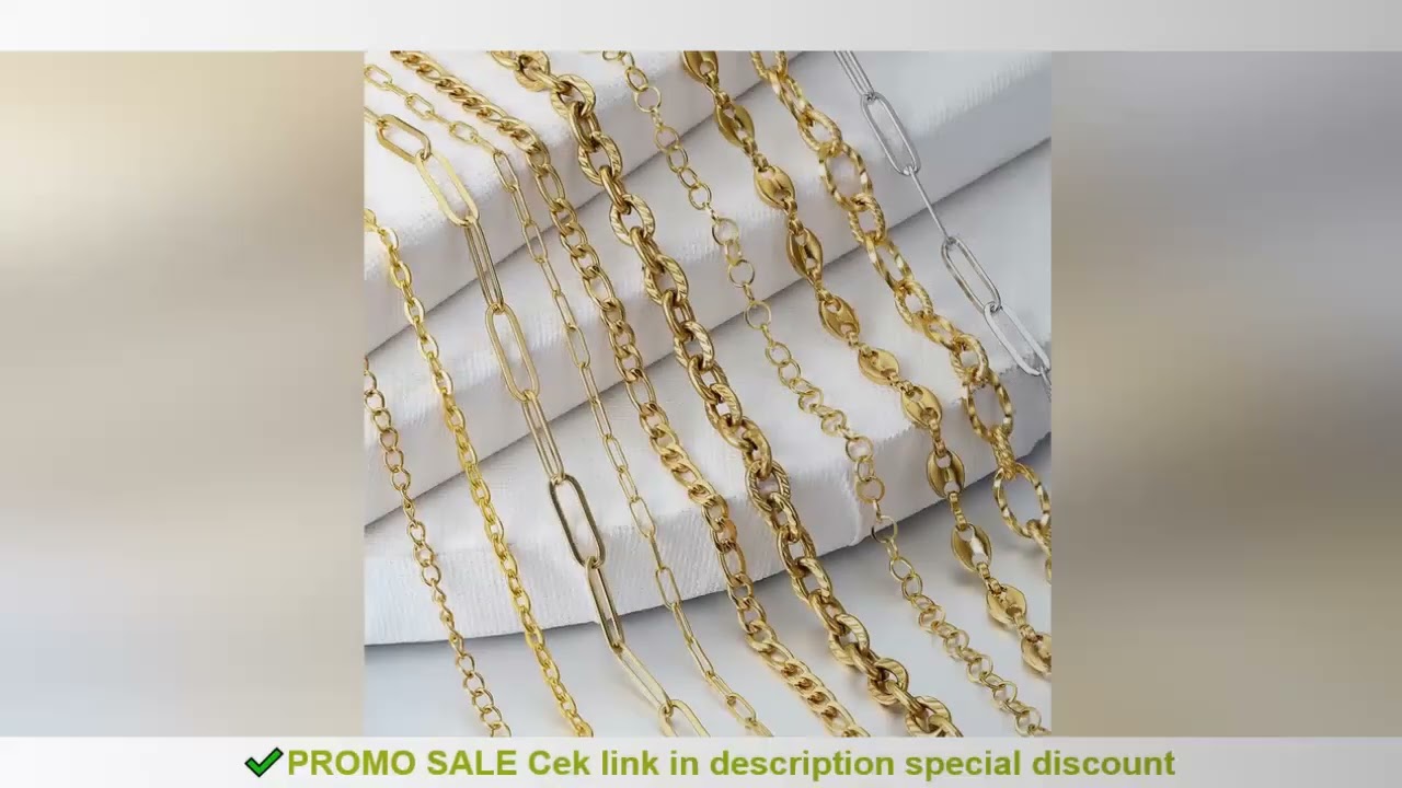 2Meters/1Meter Stainless Steel Chain High Quality Gold Color Chains for Bracelet Necklace Jewelry Ma