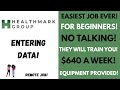 Healthmark Group Has An Entry Level Data Entry Remote Job | Entering Data | (Computer Provided)