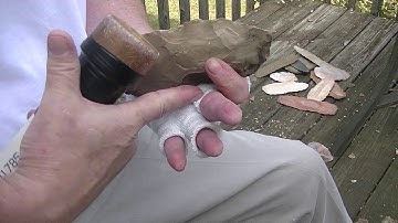 FlintKnapping - More Primary Reduction of Thick Bifaces with Edbo Boppers.