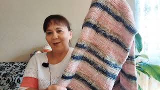 видео: Дыхание ветра листву шаловливо срывает...А я связала плед из новой необычной для меня пряжи Le Chic! картинка: Дыхание ветра листву шаловливо срывает...А я связала плед из новой необычной для меня пряжи Le Chic!