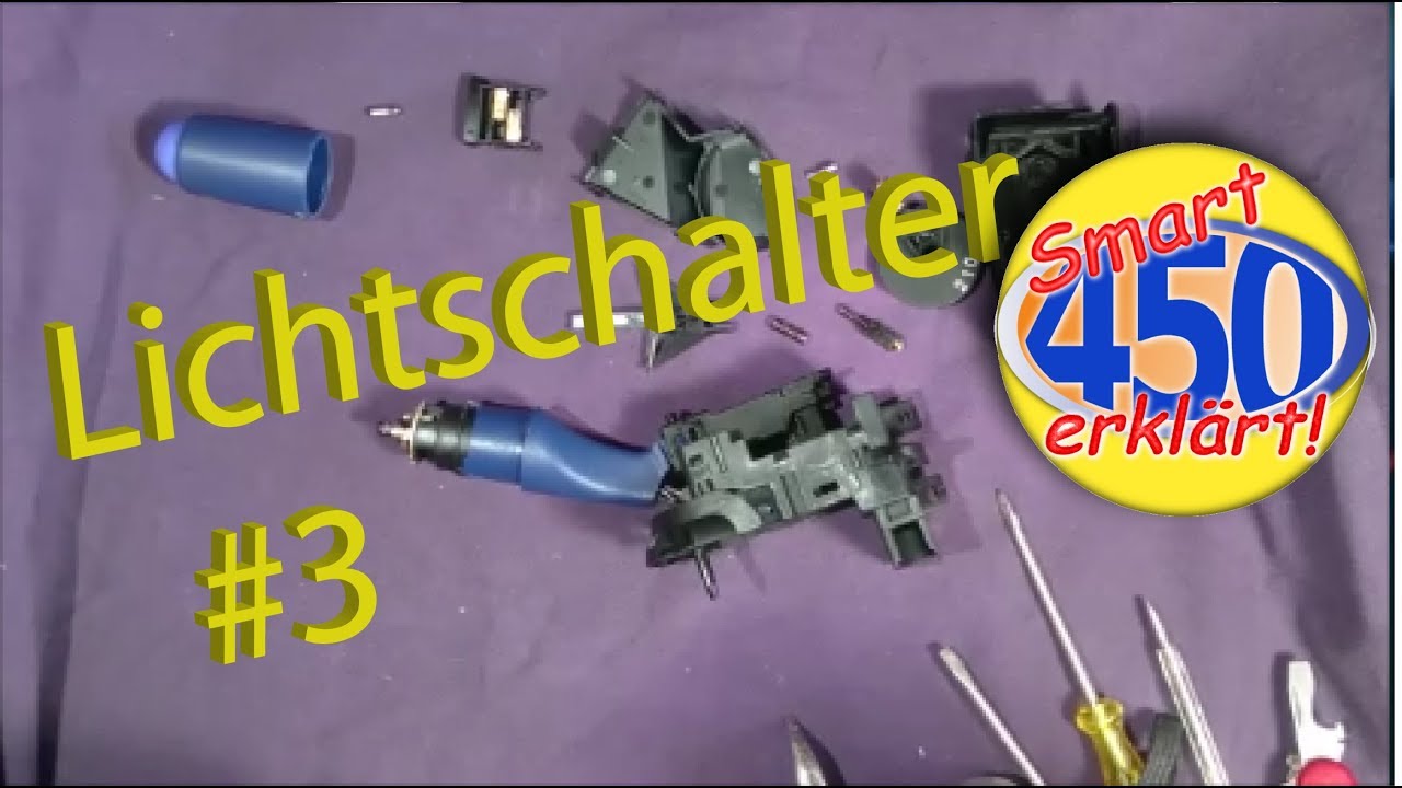 Smart Fortwo Lichtschalter öffnen zerlegen Blinkerschalter Reparatur English Subtitle