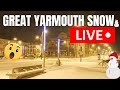 🔴 Great Yarmouth LIVE - NIGHT WALK IN THE SNOW