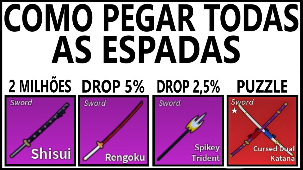 Todas as Espadas do Blox Fruits: como melhorar cada uma