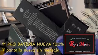 Cambio batería IPhone 11 Pro y pantalla sin ⚠️ de pieza desconocida by Revi Movil 686 views 3 months ago 1 minute, 3 seconds