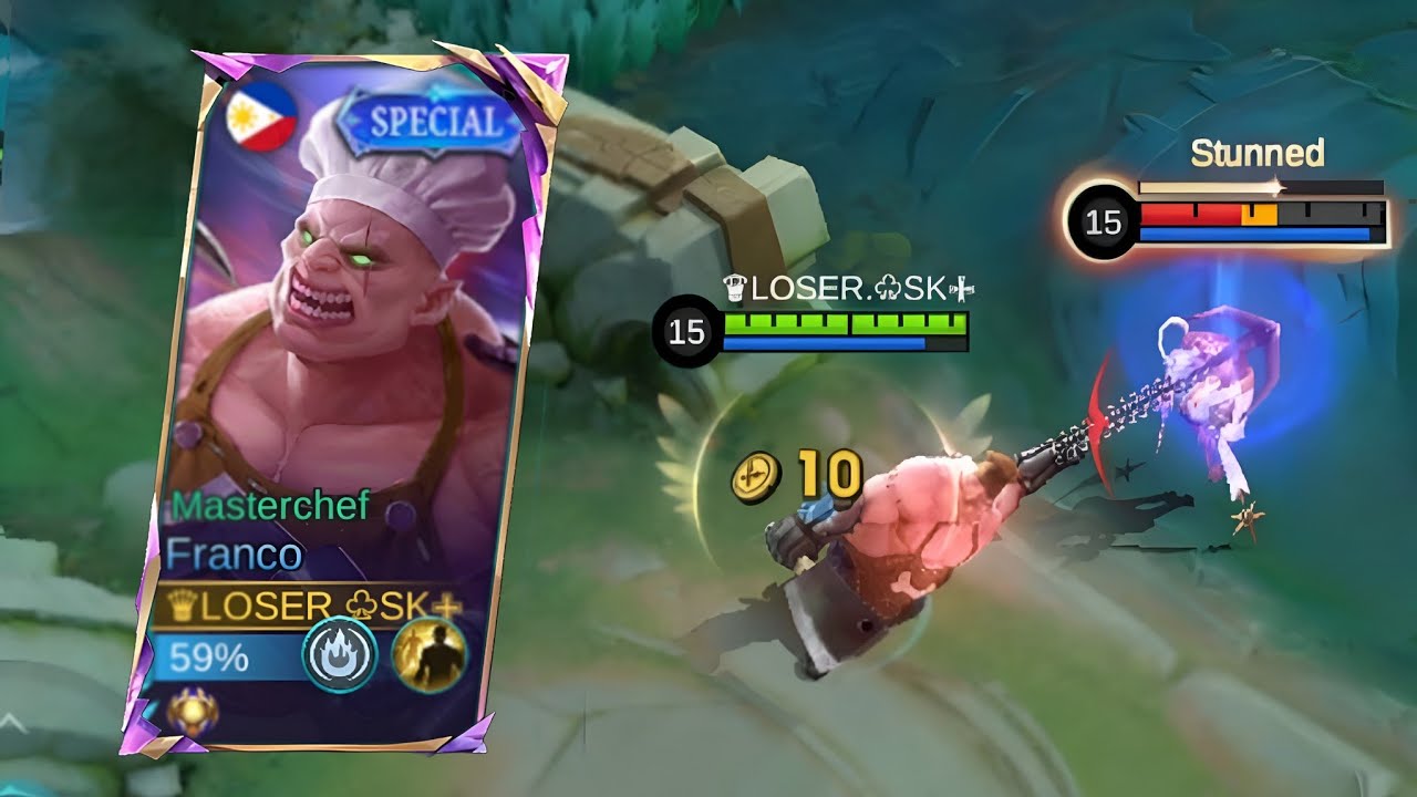 FRANCO NEW COMBO ATTACK WILL FUNNY VIDEO MOBILE LEGENDS GAMEPLAY 