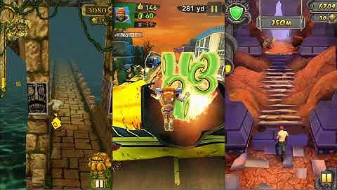 Temple Run 1 vs The End Run Mayan Apocalypse vs Temple Run 2 — NEW Compilation