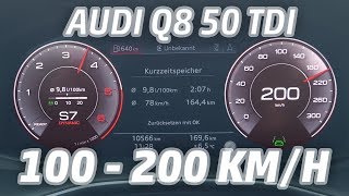 Audi Q8 50 TDI Acceleration test - Stock vs. Tuning (100-200 km/h, RaceChip GTS Black)