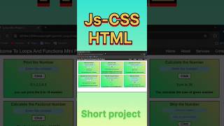 Day 1/99 Multiple project using Javascript CSS HTML #coding #javascriptprojects #shorts #viralshort