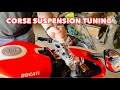 2019 Ducati 959 Corse Ohlins Motorcycle Suspension Tuning Demonstration