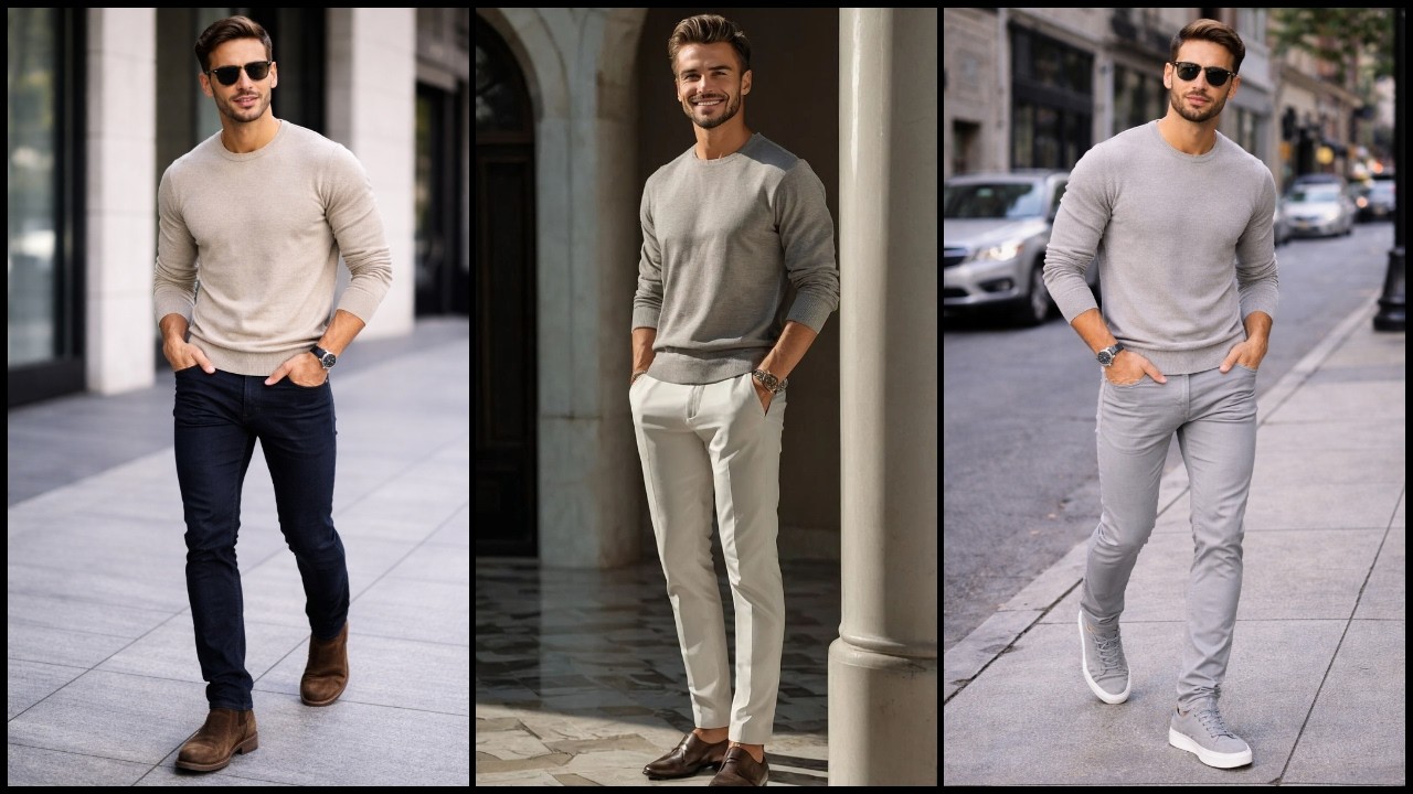 Top 5 Attractive Knit Sweater Outfits For Men 2026 / BEST Knit Sweater Outfits / Just Men's Fashion!