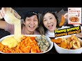 How Korean Cook Topokki and Pisang goreng?!!!! MUKBANG