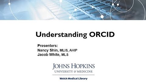Understanding ORCID (Video 1/4)