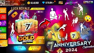 FF 7th Anniversary Royal Free Rewards🥳😍| Ob45 Event Artic Bundle| Free Fire New Event | Ff New Event