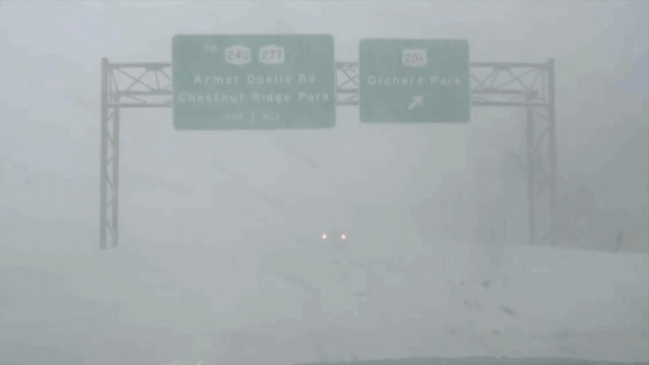 Lake effect snow packs a punch in the Southtowns - YouTube