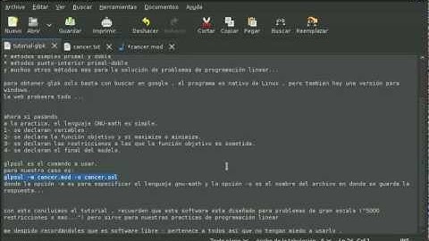 tutorial glpk en español