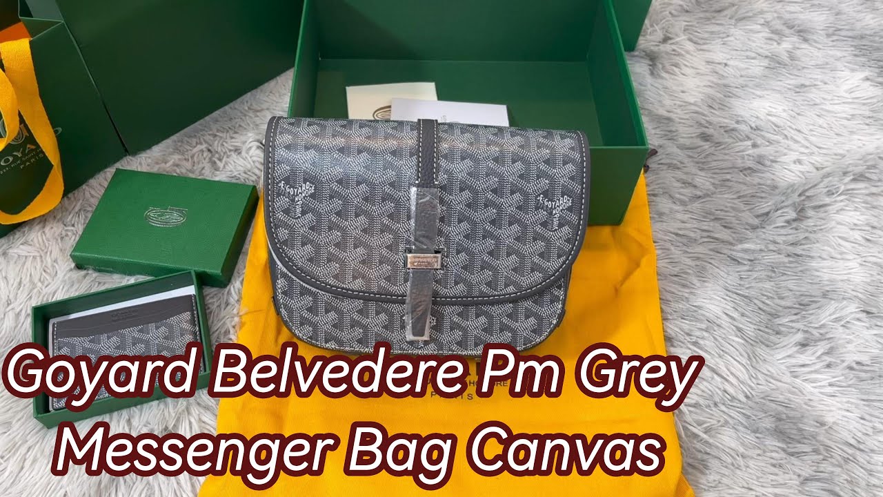 Goyard Belvedere Pm Green Messenger Bag Canvas/Cowhide High Quatity  Shoulder Bag Unboxing 