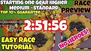Starting One Gear Higher | Bloons TD 6 (BTD6) Easy Race Tutorial (Mobile Friendly; No Micro)