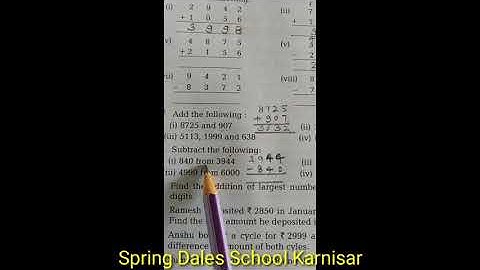 #Addition& subtraction#                      RBSE Class 5th Maths Chapter 2 Addition & Subtraction