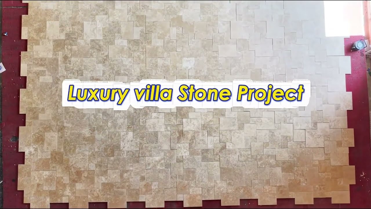 Quality inspection for the Blue Silk Marble and French-style Spliced Roman Travertine project