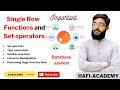 Single Row Functions and Set Operators || Single row & Multi row functions in SQL