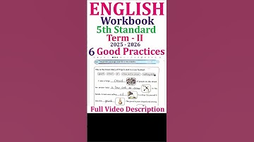 5th standard English workbook term 2 unit 6 Good Practices l Good Practices workbook 2025 #5thstd
