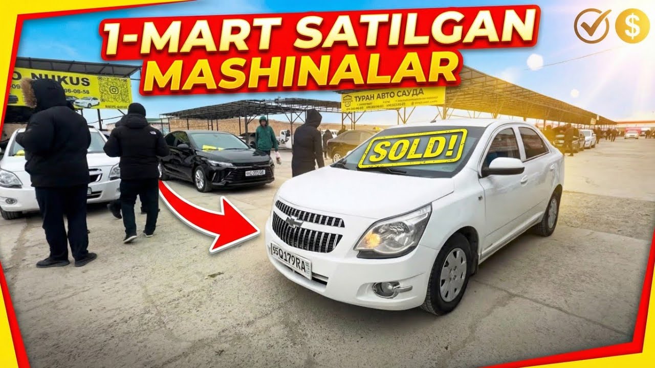 1-МАРТ САТЫЛҒАН МАШИНАЛАР,НОКИС МАШИНА БАЗАРЫ