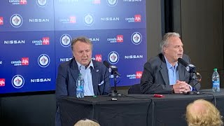 Winnipeg Jets media availability with GM Kevin Cheveldayoff & Rick Bowness discussing his retirement