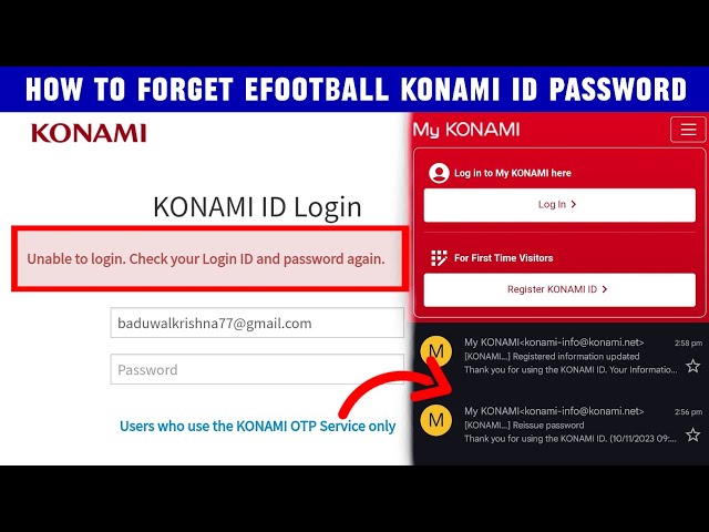 eFootball - [Announcement Regarding eFootball™ 2024] Please be aware that  we have received reports of fake websites that imitate the eFootball™  official website. Before logging in with your KONAMI ID, please check