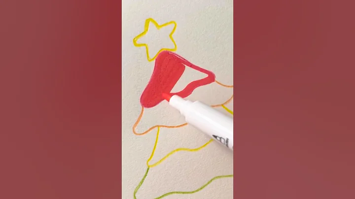 Trying Ohuhu Acrylic Paint Markers | Rainbow theme Christmas tree coloring | easy painting for kids