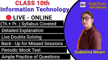 Class 10 IT Code 402 Syllabus 2023-24 CBSE Class 10 Information Technology