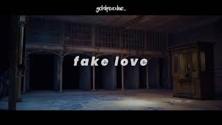 bts — fake love (slowed down + reverb) Resimi