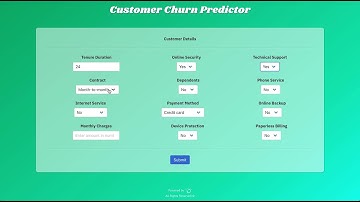 Customer churn predictor demo