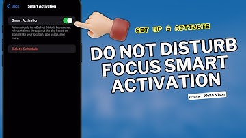 How to Enable Do Not Disturb Focus Smart Activation on an iPhone (iOS 18 - UPDATED)