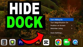 How to HIDE and UNHIDE Application Dock Panel in MacBook Air M1 Sonama 14.4.1 Tutorial